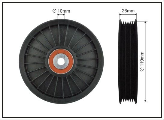 CAFFARO 89-98 Deflection/Guide Pulley, V-ribbed belt