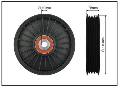 Deflection/Guide Pulley, V-ribbed belt CAFFARO 89-99