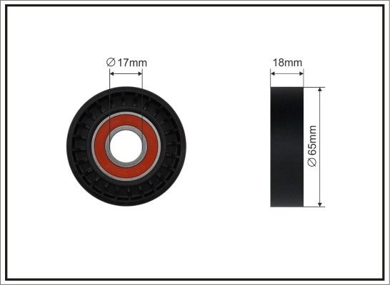 CAFFARO 93-00 Tensioner Pulley, V-ribbed belt