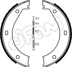 CIFAM 153-013K Brake Shoe Set, parking brake