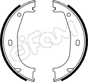 CIFAM 153-016 Brake Shoe Set, parking brake