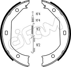 Brake Shoe Set, parking brake CIFAM 153-017K