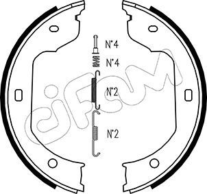 CIFAM 153-019K Brake Shoe Set, parking brake