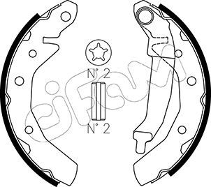 Brake Shoe Set CIFAM 153-046