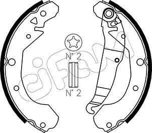 CIFAM 153-048 Brake Shoe Set