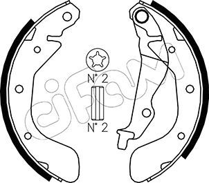 Brake Shoe Set CIFAM 153-050