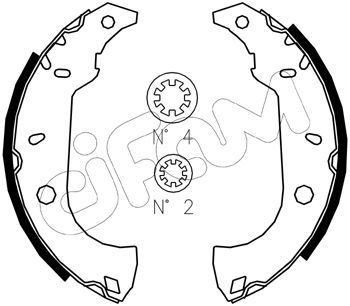 CIFAM 153-067J Brake Shoe Set