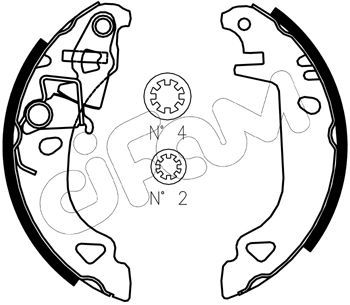 CIFAM 153-070J Brake Shoe Set