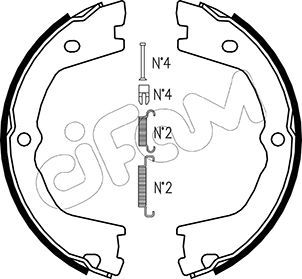 Brake Shoe Set, parking brake CIFAM 153-086K