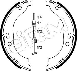 CIFAM 153-095K Brake Shoe Set, parking brake
