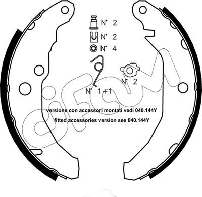 CIFAM 153-111K Brake Shoe Set