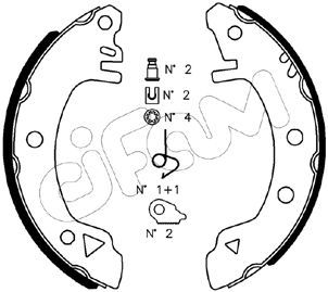 CIFAM 153-112K Brake Shoe Set