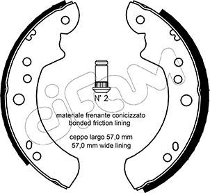 Brake Shoe Set CIFAM 153-116