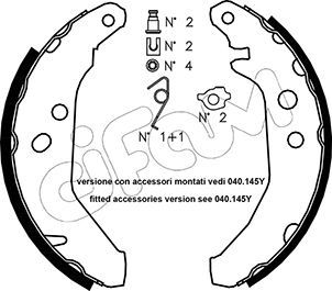 CIFAM 153-117K Brake Shoe Set