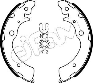 Brake Shoe Set CIFAM 153-154