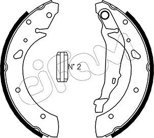 Brake Shoe Set CIFAM 153-157