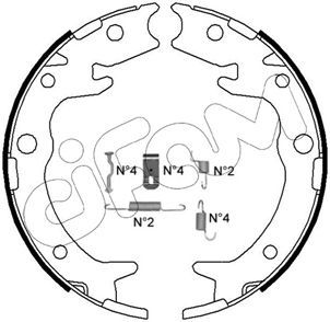 Brake Shoe Set, parking brake CIFAM 153-159K