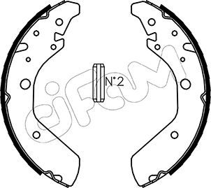Brake Shoe Set, parking brake CIFAM 153-160