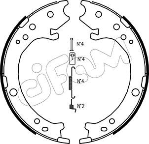 Brake Shoe Set, parking brake CIFAM 153-161K