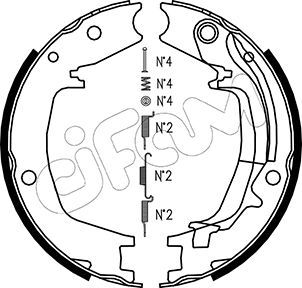 Brake Shoe Set, parking brake CIFAM 153-179K