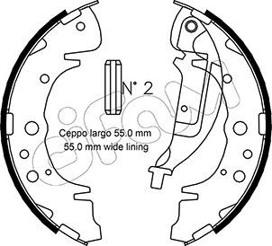 Brake Shoe Set CIFAM 153-180