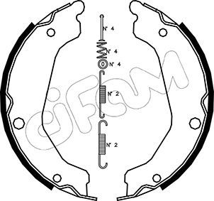 Brake Shoe Set, parking brake CIFAM 153-183K