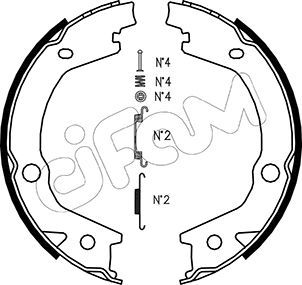 Brake Shoe Set, parking brake CIFAM 153-184K
