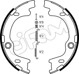 Brake Shoe Set, parking brake CIFAM 153-185K
