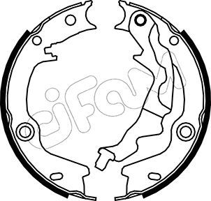 Brake Shoe Set, parking brake CIFAM 153-187