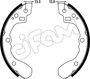 CIFAM 153-220 Brake Shoe Set