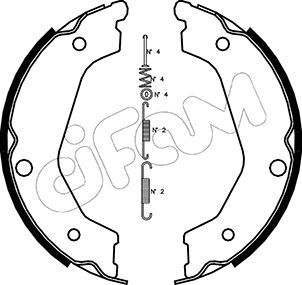 Brake Shoe Set, parking brake CIFAM 153-227K