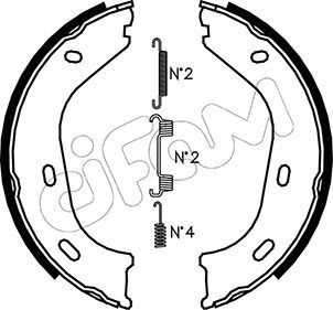 Brake Shoe Set, parking brake CIFAM 153-232K