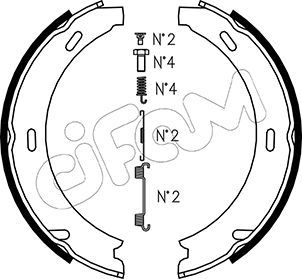 CIFAM 153-233K Brake Shoe Set, parking brake