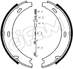 CIFAM 153-234K Brake Shoe Set, parking brake