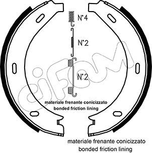 Brake Shoe Set, parking brake CIFAM 153-236K
