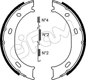 CIFAM 153-239K Brake Shoe Set, parking brake