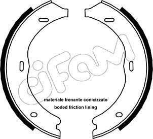 Brake Shoe Set, parking brake CIFAM 153-248