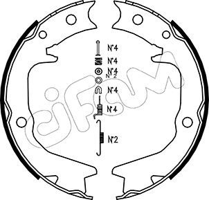 Brake Shoe Set, parking brake CIFAM 153-265K