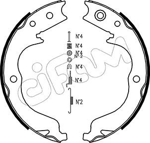 Brake Shoe Set, parking brake CIFAM 153-268K