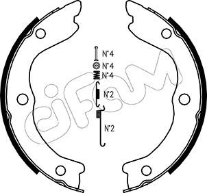 Brake Shoe Set, parking brake CIFAM 153-293K