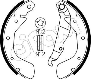 CIFAM 153-308 Brake Shoe Set