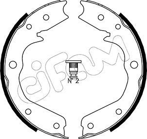 Brake Shoe Set, parking brake CIFAM 153-315
