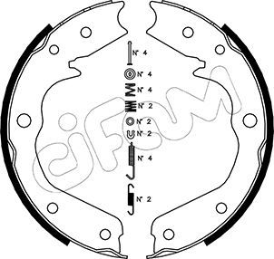 Brake Shoe Set, parking brake CIFAM 153-315K
