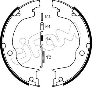 Brake Shoe Set, parking brake CIFAM 153-317K