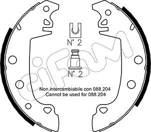 CIFAM 153-324 Brake Shoe Set