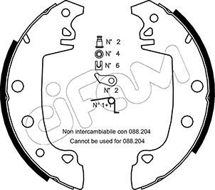 Brake Shoe Set CIFAM 153-324K