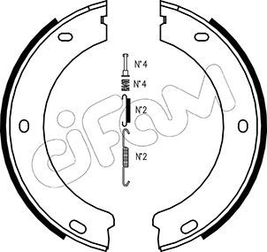 Brake Shoe Set, parking brake CIFAM 153-325K