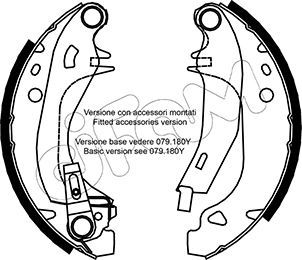 CIFAM 153-329Y Brake Shoe Set