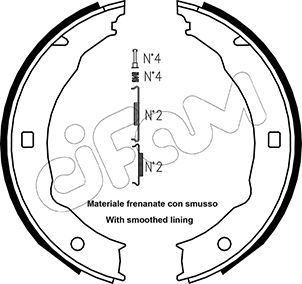 Brake Shoe Set, parking brake CIFAM 153-330K