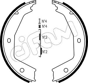 Brake Shoe Set, parking brake CIFAM 153-331K